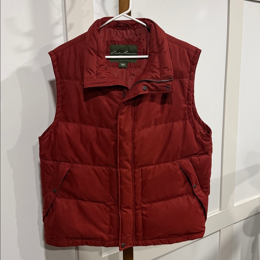 Eddie Bauer Mens Vintage Goose Down Quilted Puffer Vest Size XL